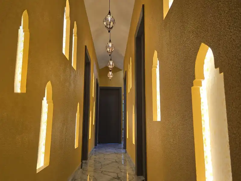 Massage therapy room with premium oils at Raffles Spa